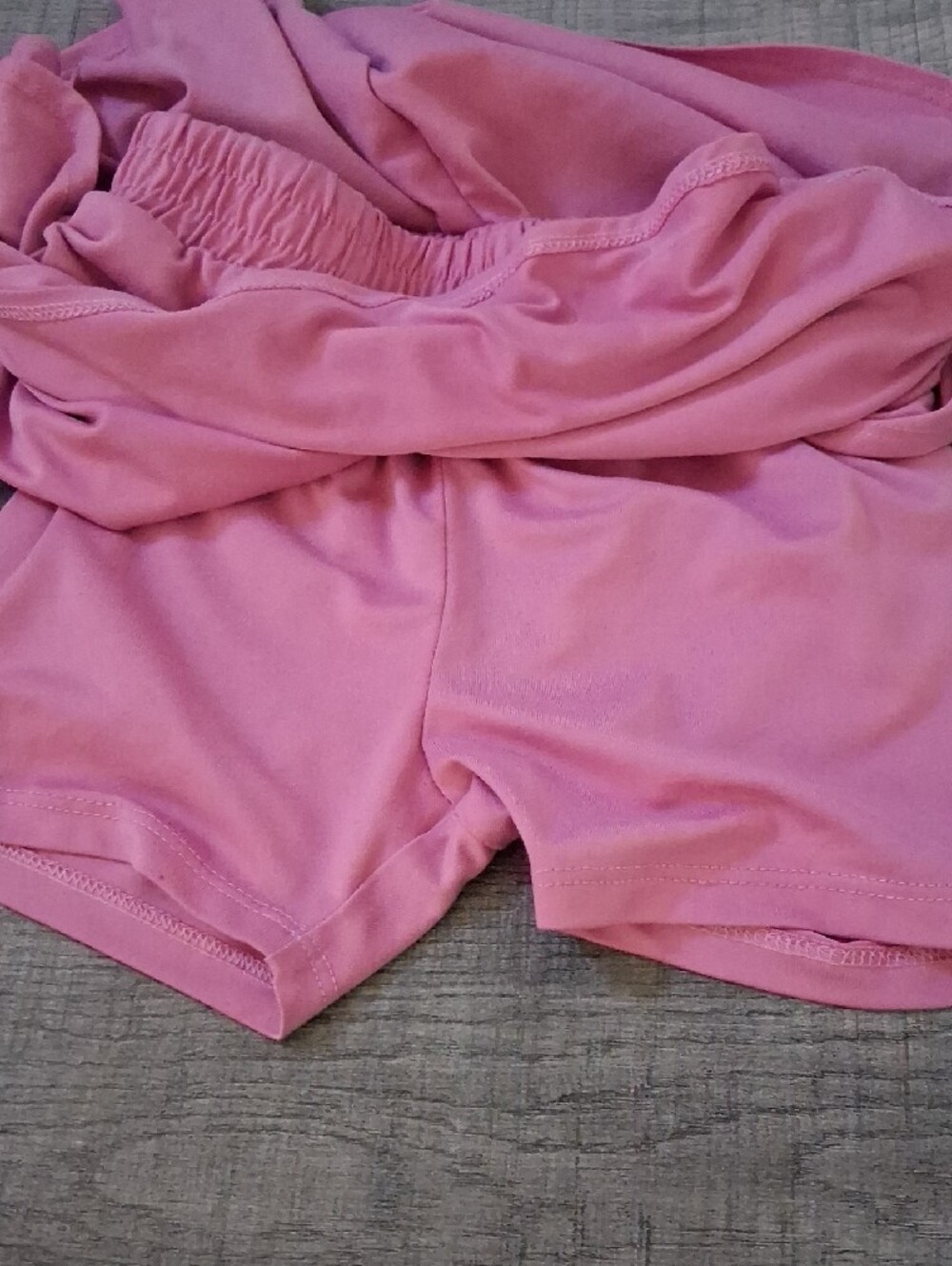 Nike Pink Athletic Flared Running Shorts with White Swoosh - Picture 4 of 4